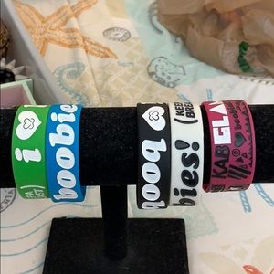 Breast cancer awareness bracelets